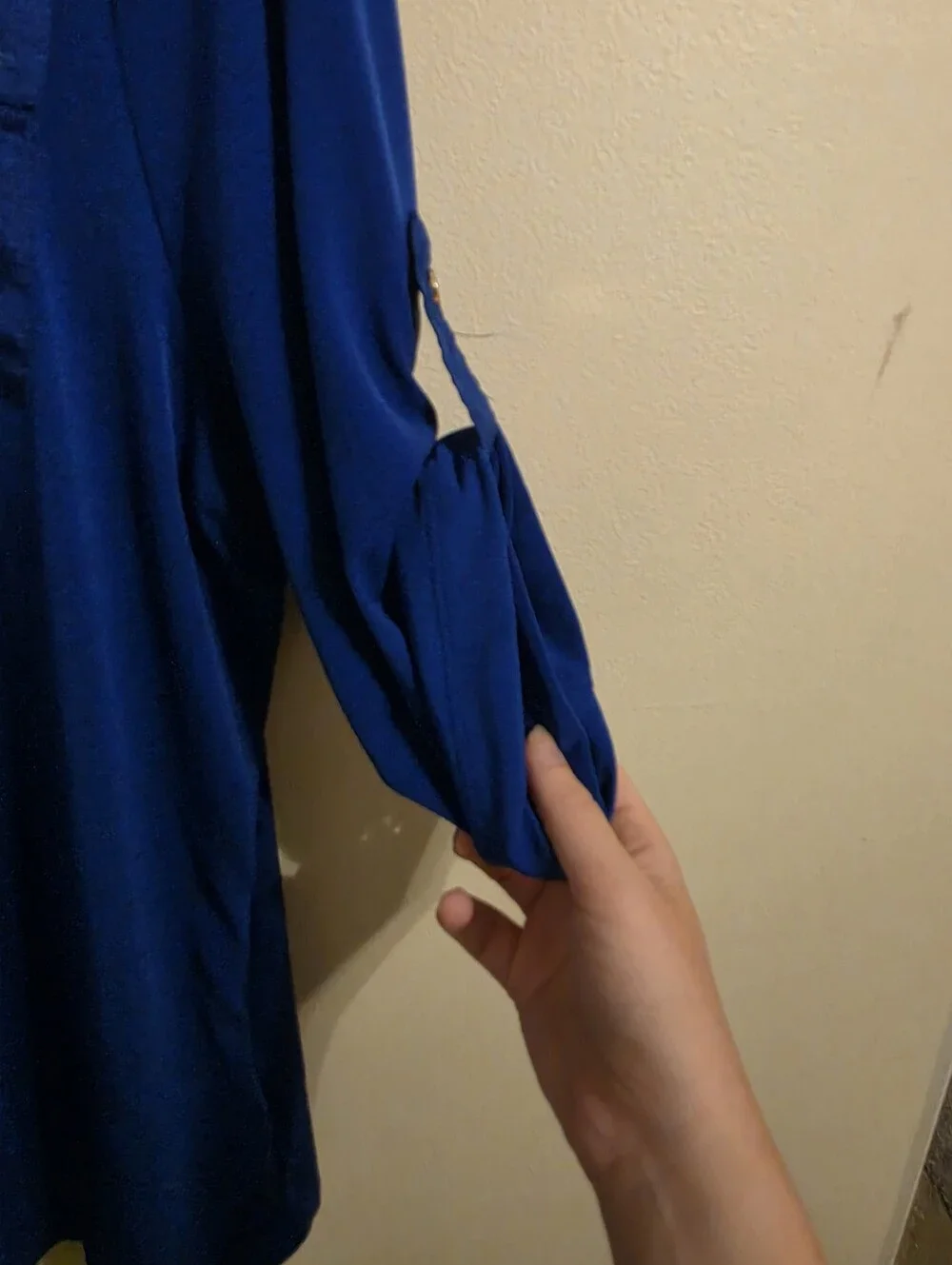 Carmen Marc Valvo Royal Blue Blouse. NWT - Picture 6 of 7